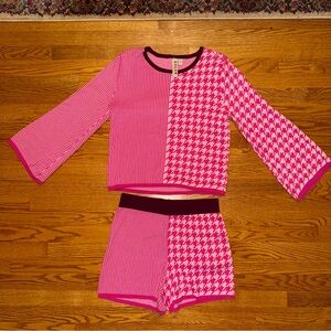 NWOT Anthropologie Women’s Houndstooth Lounge Set